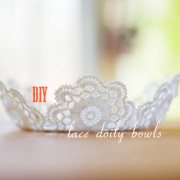 DIY Second Hand Lace Doily Bowls