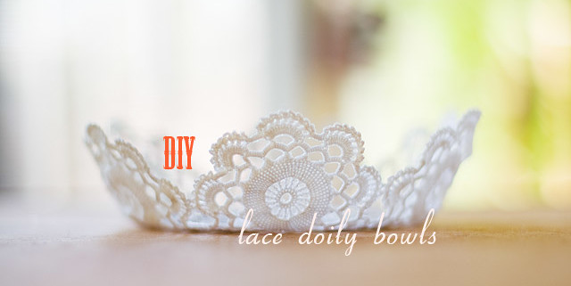 DIY Second Hand Lace Doily Bowls