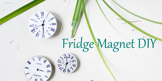 vintage second hand watch fridge magnet DIY