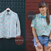 Crop Shirt DIY: Making Wardrobe Basics Before And After