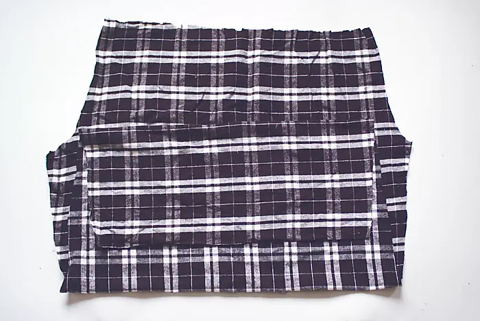 How To Convert Flannel Pants Into an Oversized Scarf in 30 Min