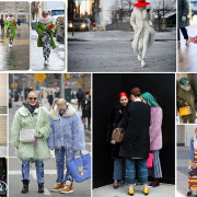 Colorfully Bizarre Street Fashion at New York Fashion Week 2015