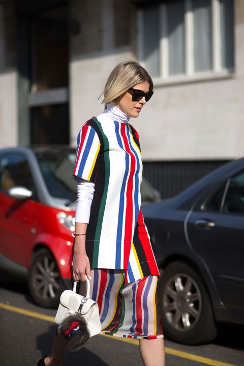 Fashion Inspiration Fendi Fur KeyChain From Street Style at Milan Fashion Week 2015