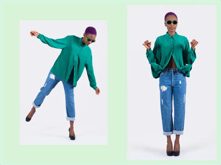Color Therapy: Vintage Blouse and Vintage jeans jeans (Collaboration With FripeFabrique)