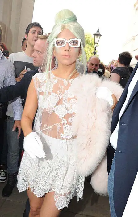 lace dress outfit Lady Gaga