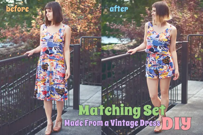 Summer DIY: Two Piece Set Made of a Vintage Dress