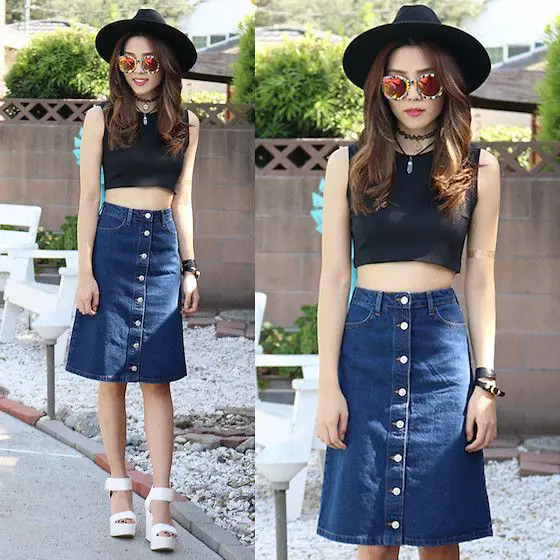 How To Wear Denim Skirt: 9 Jean Skirt Outfits