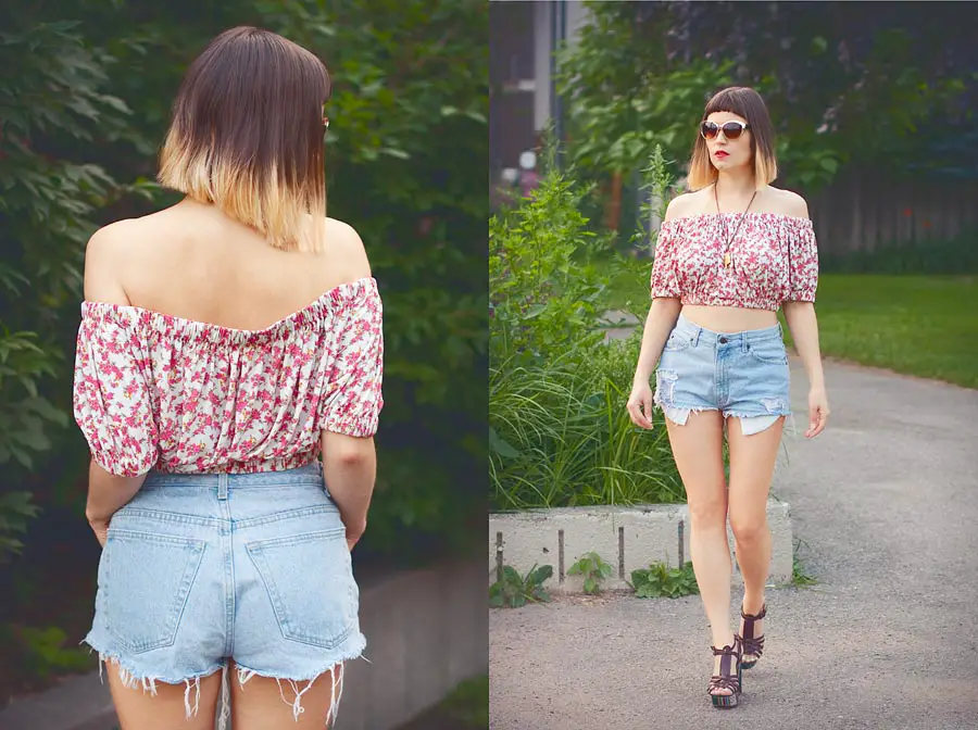 Off-The-Shoulder Top DIY Result