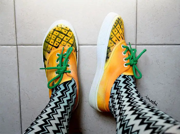 shoes made from pineapple