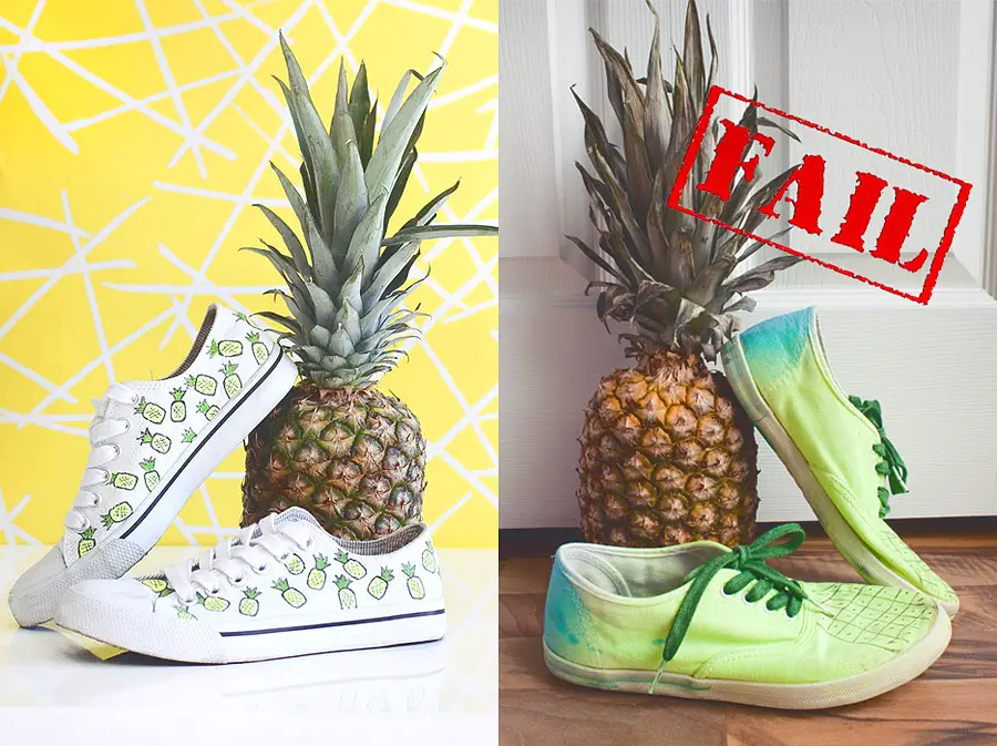 Pineapple Shoes DIY