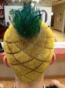Pineapple hairstyle 