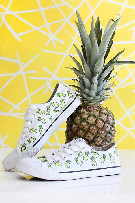 DIY Pineapple Sneakers